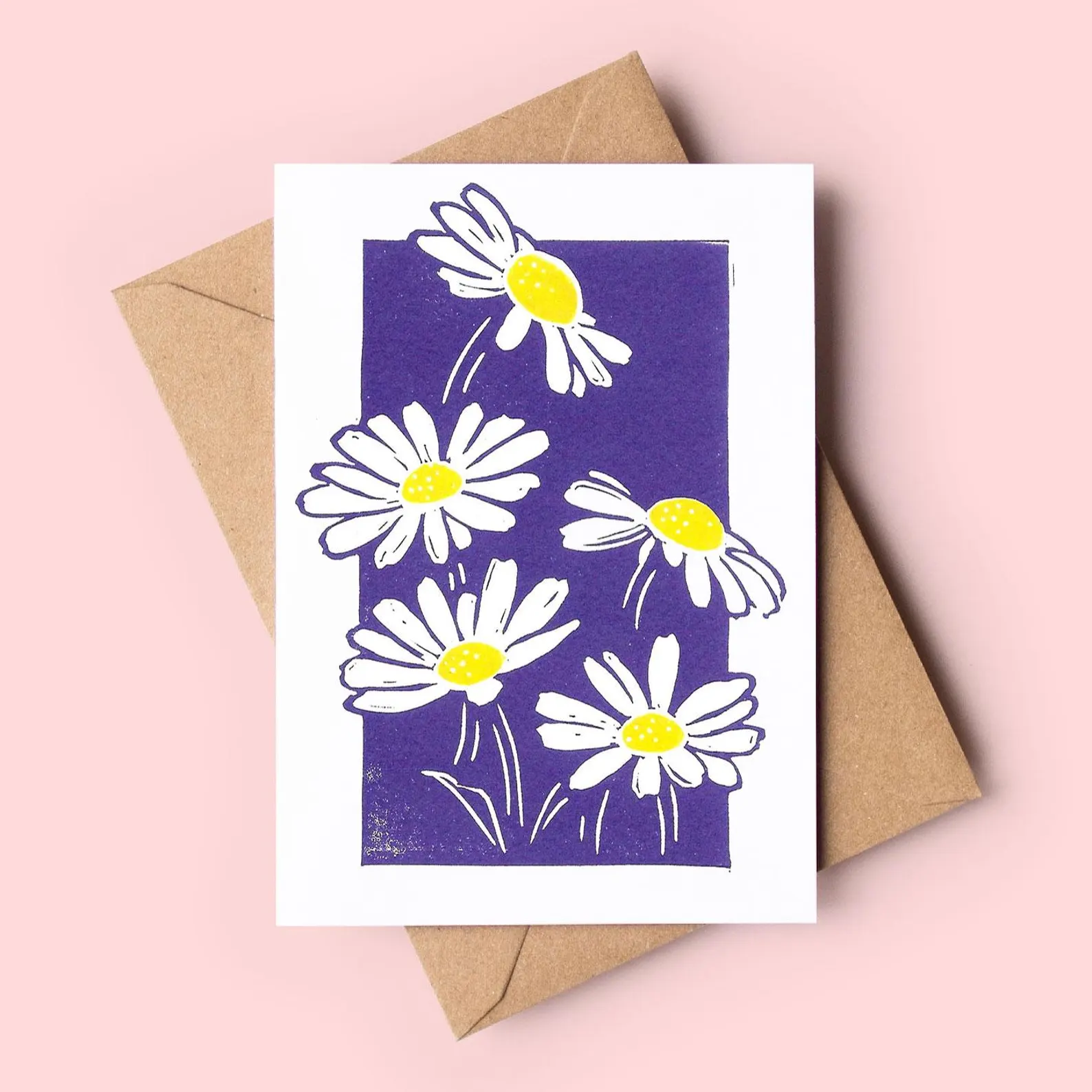 Daisies greeting card – botanical card by Grace Wong
