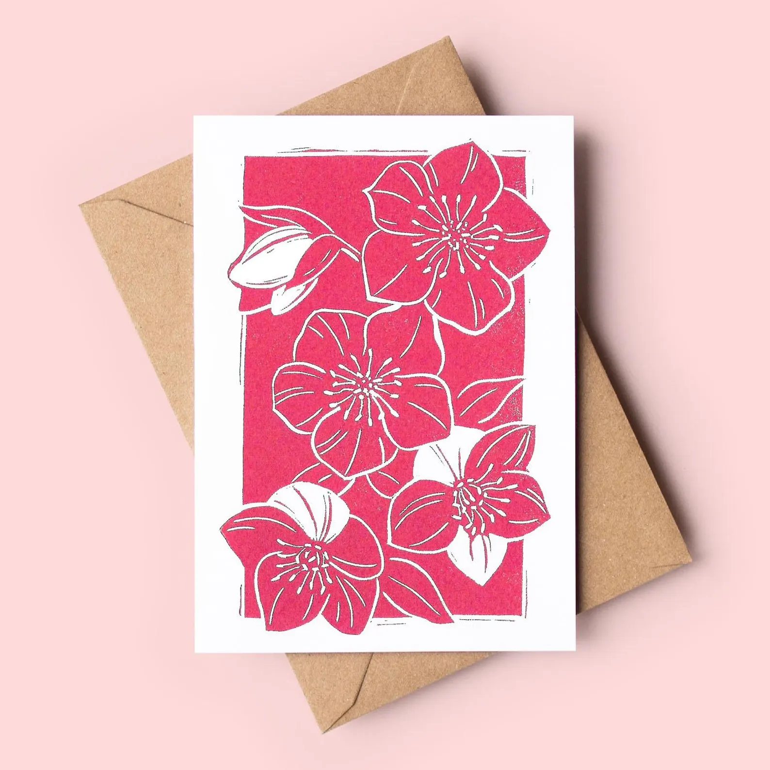 Hellebore greeting card – botanical flower card by Grace Wong