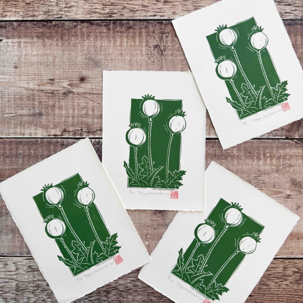 collection of my poppyseed head prints